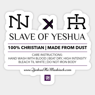 Yeshua: Care Instructions Sticker